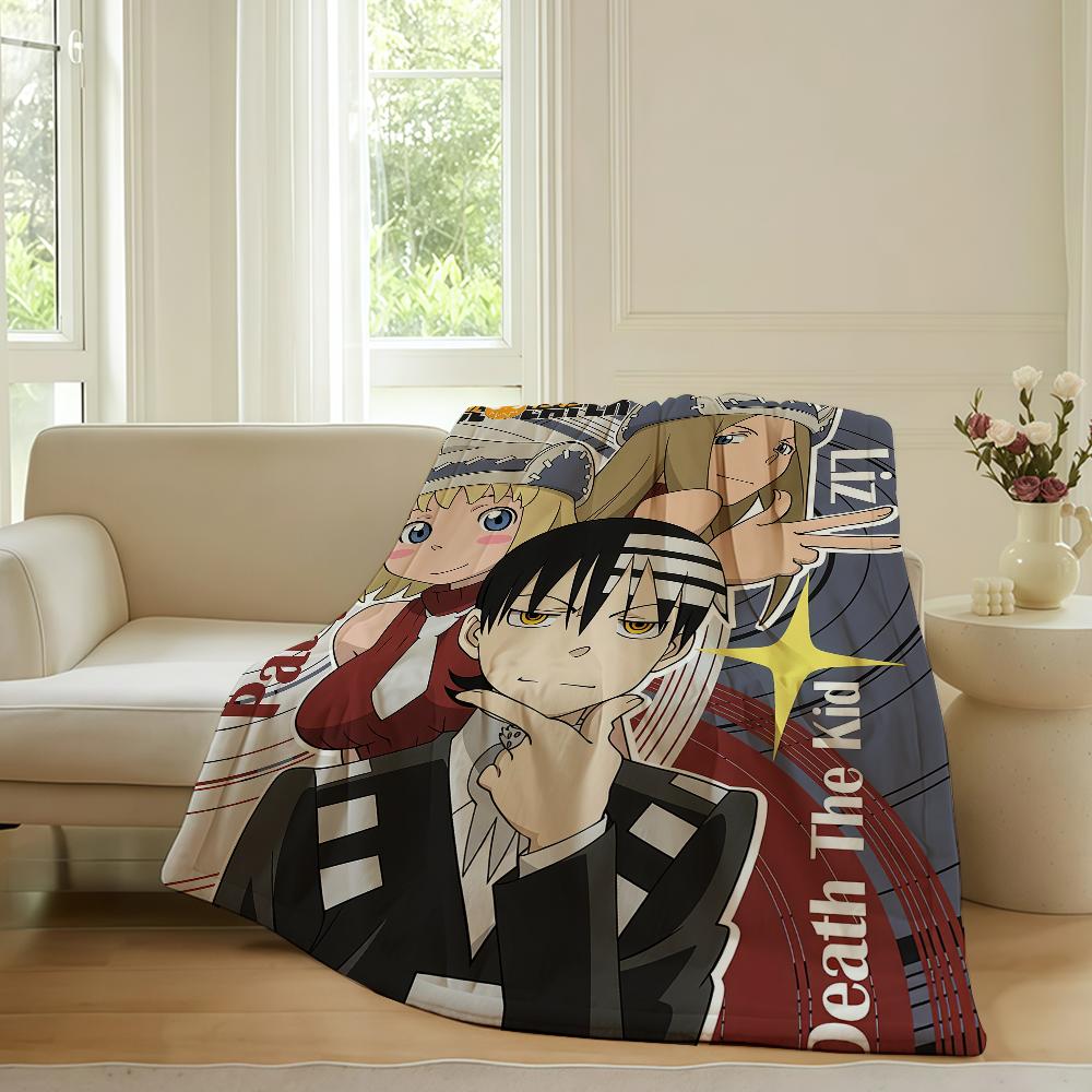 Anime przygodowe Soul Eater Koc na Sofę Biuro Łóżko Samolot Podróż Sen Czytanie Relaks Kemping Miękki i Ciepły
