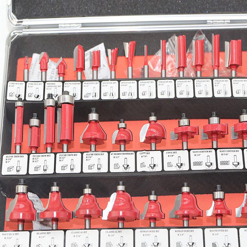 Set de freză din carbură de tungsten cu tijă de 6 mm și 8 mm, 35 buc. Cuțit de tăiere pentru prelucrarea lemnului, frezare