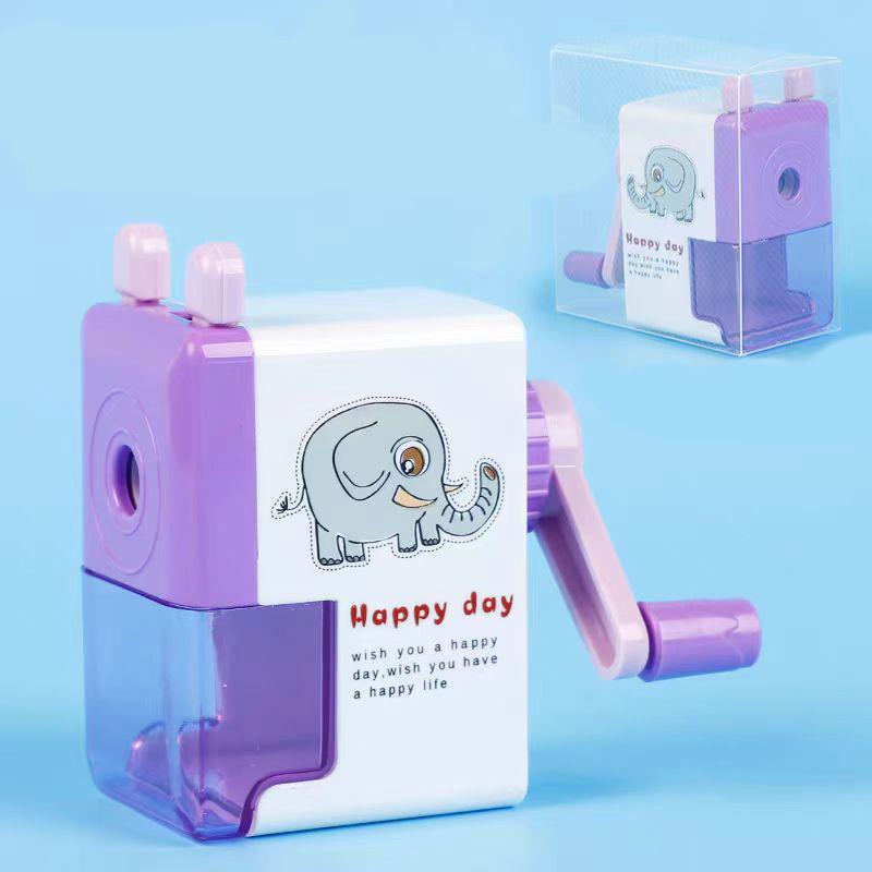 Children's Learning Stationery Cartoon Pencil Sharpener Creative Hand-cranked Pencil Sharpener Pencil Sharpener