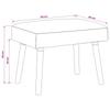 Bench Uni Light Gray 60 X 40 X 45 Cm Boucle