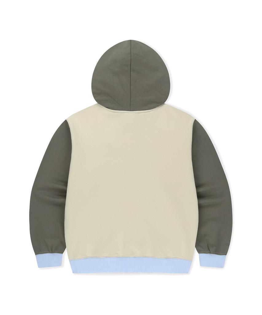 Sunlovetour Block Zip Up Hoodie Ivory