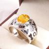 Citrine Oval Cut Gemstone With 925 Sterling Silver Ring For Men's #A963 JL375669277715