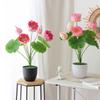 Plastic Simulation Candock Green Plants Fake Flowers Artificial Lotus Flower  Outdoor Garden Decor