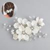 Bridal Crystal Pearl Flower Hair Clip Floral Barrette Hair Wedding Accessories