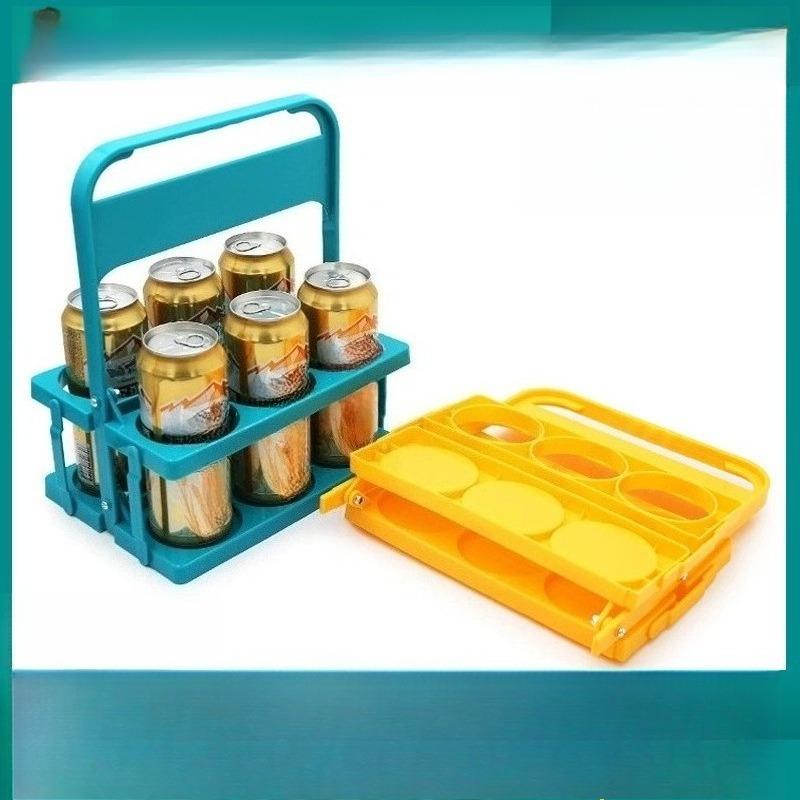 1PC Foldable Plastic Beer Basket Drink Beer Portable Rack Sports Kettle Portable Portable Rack Beer Rack