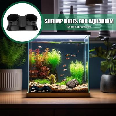 Fish Tank Tunnel Decor Double Hole Design Breeding Protector Viewing Aquatic Life Gravel Tunnel For Bettas