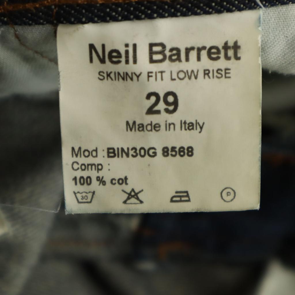 NEIL BARRETT made in Italy Low rise Skinny denim pants W29 Jeans Painter Men's Used
