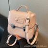 Shoulder Bag Retro Small Backpack 2025 Spring New Simple Fashion Crossbody Bag Double Lock Small Square Bag Women's Bag