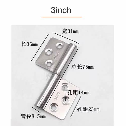 

Stainless steel Flag shape Detachable hinge Thickened blades high load-bearing Fire door hinge anti-theft door welded hinge