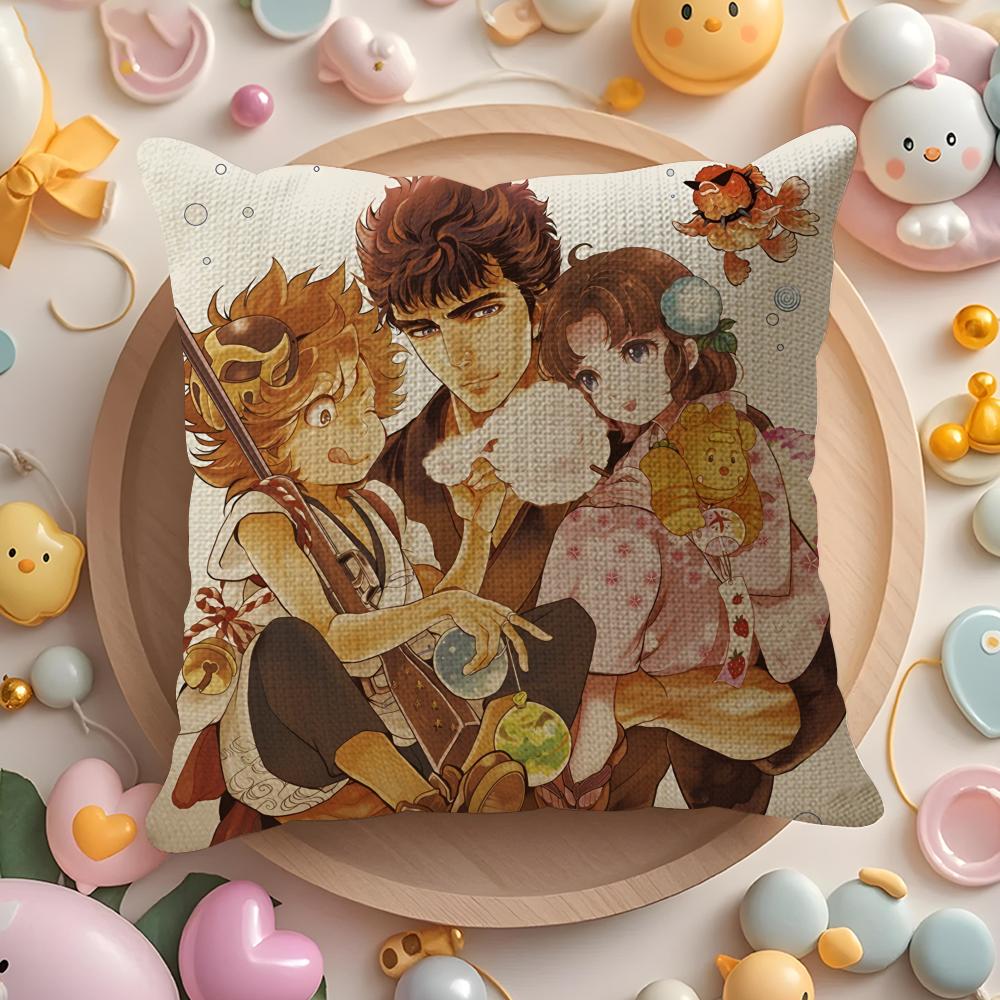 Anime Hokuto no Ken-Japanese Comics Pillow Case Pattern Printed Pillowcase for Living Room Sofa Cushion Cover & Bedroom Decor