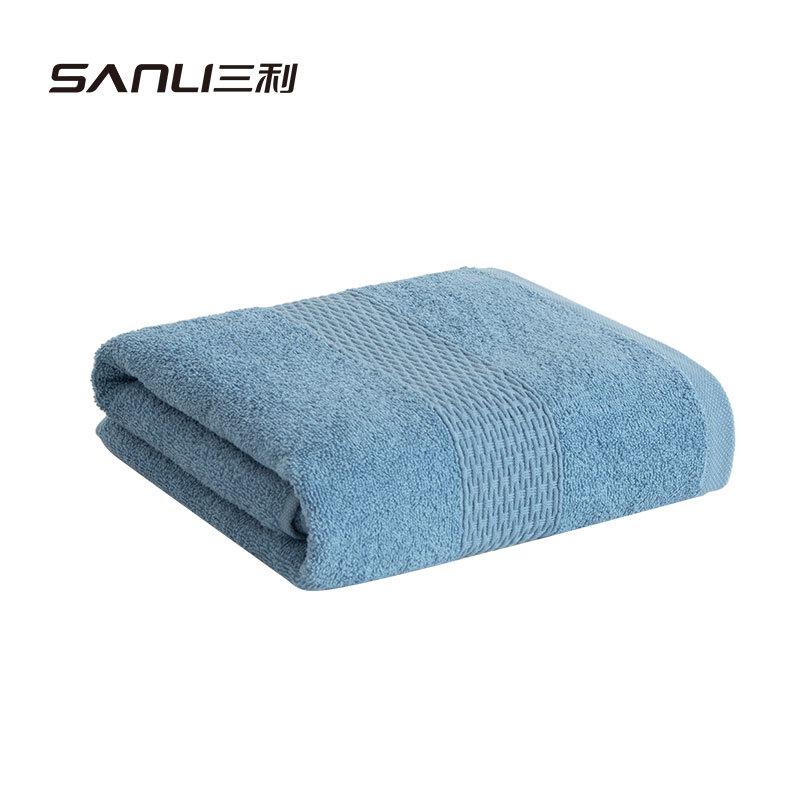 

Towel new broken file adult household pure cotton bath towel cotton daily large bath towel 68*140 синий