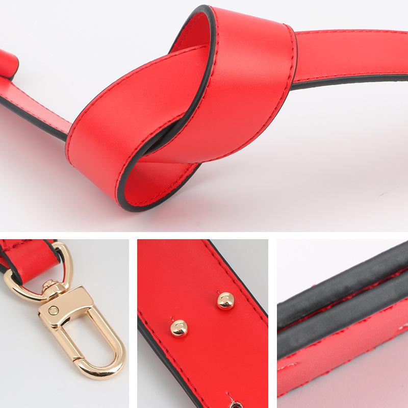 Justerbar Svart Konstläder Crossbody Bred Axelrem - Mångsidigt Ersättningstillbehör