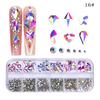 New 12 Grid Nail Drill Irregular Flat Bottomed Rhinestone AB Nail Accessory Nail Decoration