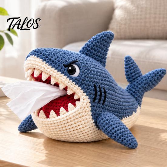 Milk Cotton Yarn Craft Animal Crochet Tissue Box Cover DIY Kit, Highland Cow Holder Making Cute Easy Patterns for Beginners Pumpkin Turkey Frog