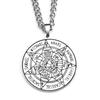 Seven Abat Elves Seal Titan Solomon Amulet Stainless Steel Pendant Necklace