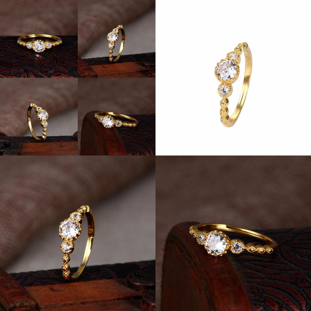 Chic Geometric Design Copper Ring With Sparkling Zircon For Stylish Women