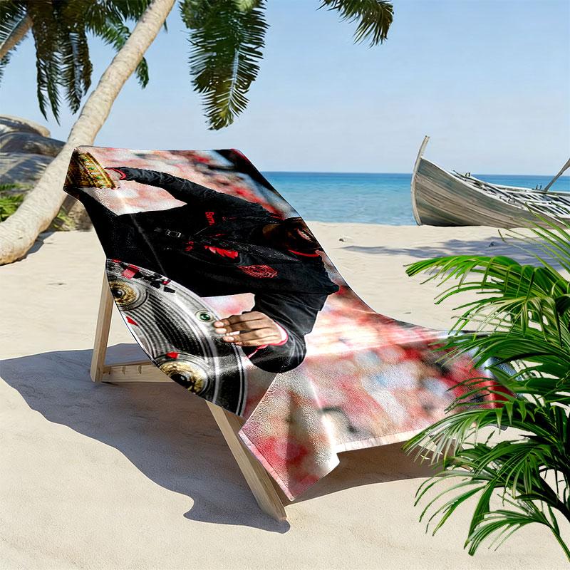 Jeremie Frimpong Print Beach Towel, Large Soft Quick Dry Towel for Beach Camping Swimming
