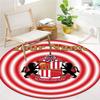 Sunderland A.F Custom Name Round Area Rug,Carpet Rug for Living Room Bedroom Sofa Playroom Decor,Non-slip Floor Mat