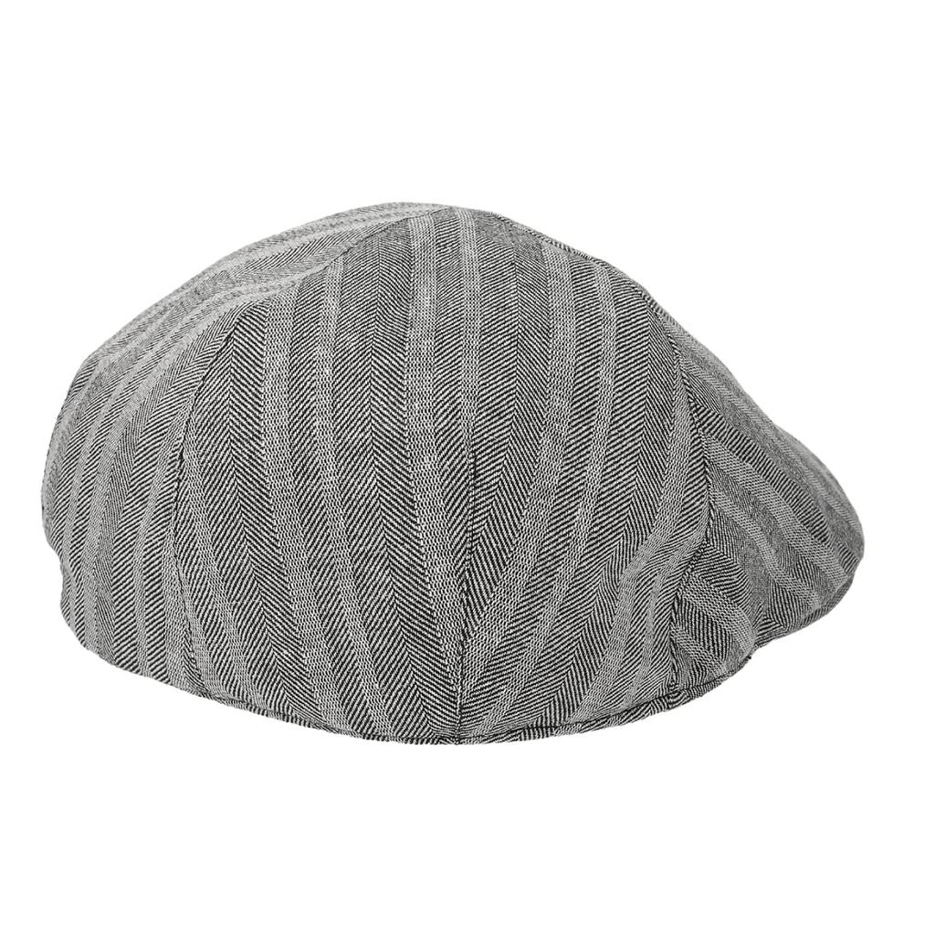 Basic Enchi Linen Herringbone Tuck Hunting Cap Lightweight and Breathable Linen Herringbone Hunting One Size Fits All and - Blend, Pattern, Cap,