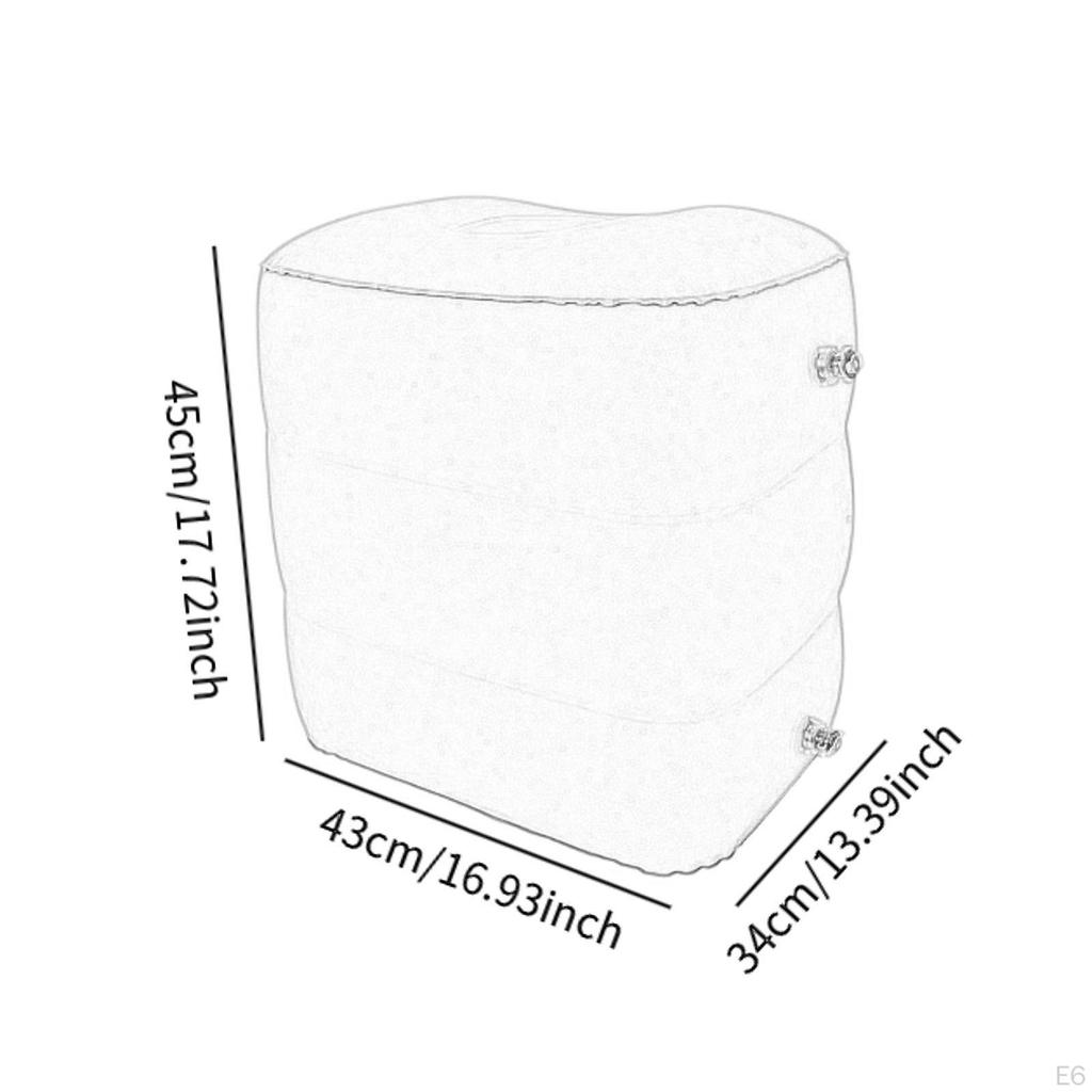 Inflatable Footrest for Travel with Height Adjustment