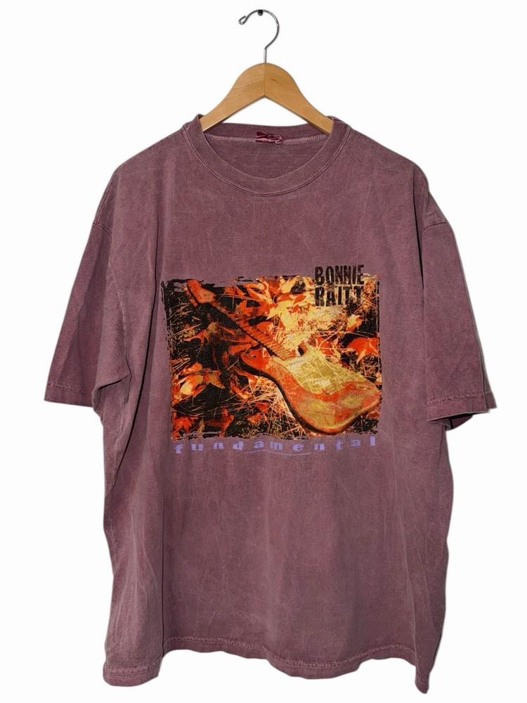 Vintage 1998 Bonnie Raitt Fundamental Tour Band T Shirt Faded Size XL Unisex T-Shirt S