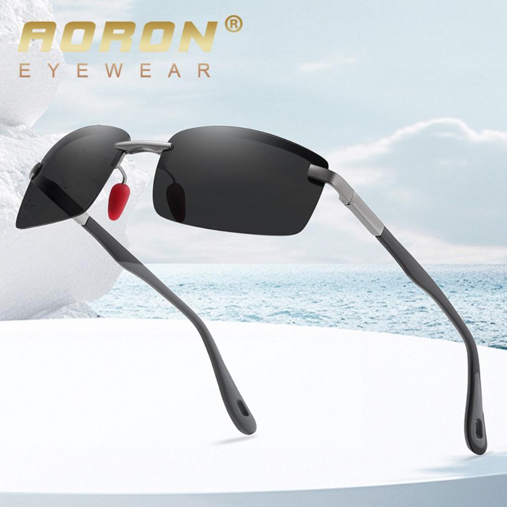 aoron Men's Driving Sunglasses Metal Polarized UV Protection Sunglasses