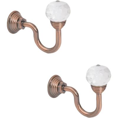 Curtain Holdbacks Crystal Hook Curtain Storage Accessories Classic Aluminum Curtain Fixer Wall Hook - Qingguhua