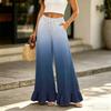 Women High Waist Drawstring Wide Leg Pants with Pockets Loose Fit Ruffle Hem Casual Long Trousers for Daily Wear