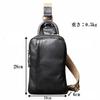 NICE SELECTION Men's Genuine Leather Shoulder Bag, Crossbody Bag, Large Capacity, One-Shoulder Bag, A5 Size, Water-Repellent, Durable, Cowhide
