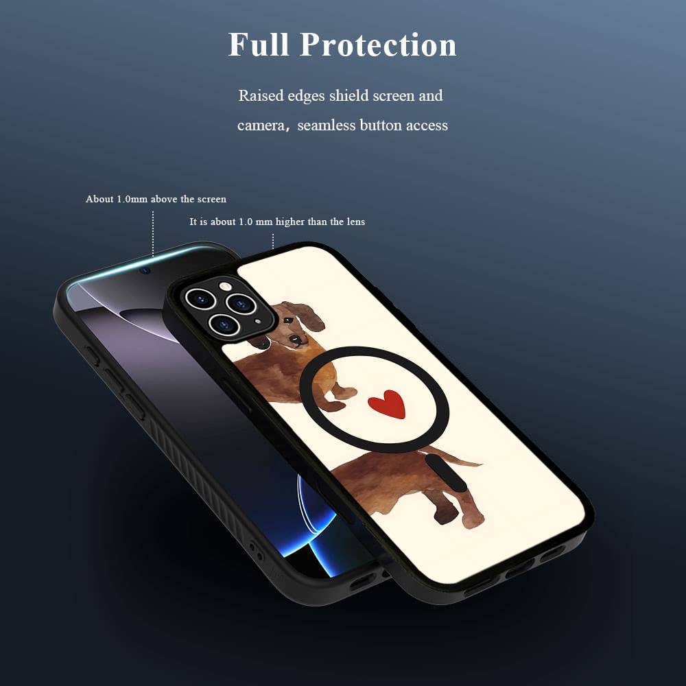 

Dachshund Black Stripe Magnetic Wireless Phone Case For IPhone 17 16 15 14 Plus 13 12 11 Pro Max iPhone 14 pro