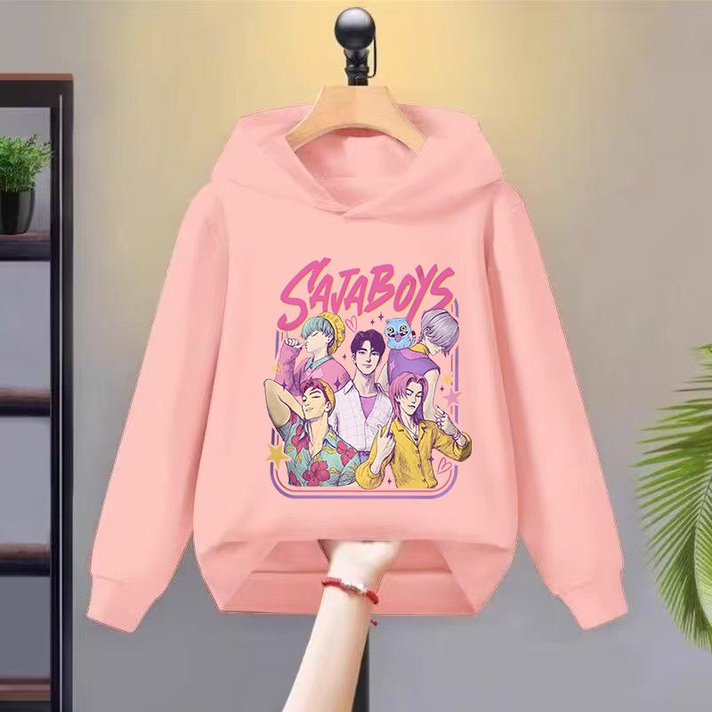 2025 Kpop Witch-hunting Team-themed Hoodie with Cute and Magical Element Prints, Soft and Skin-friendly Trendy Children's Top