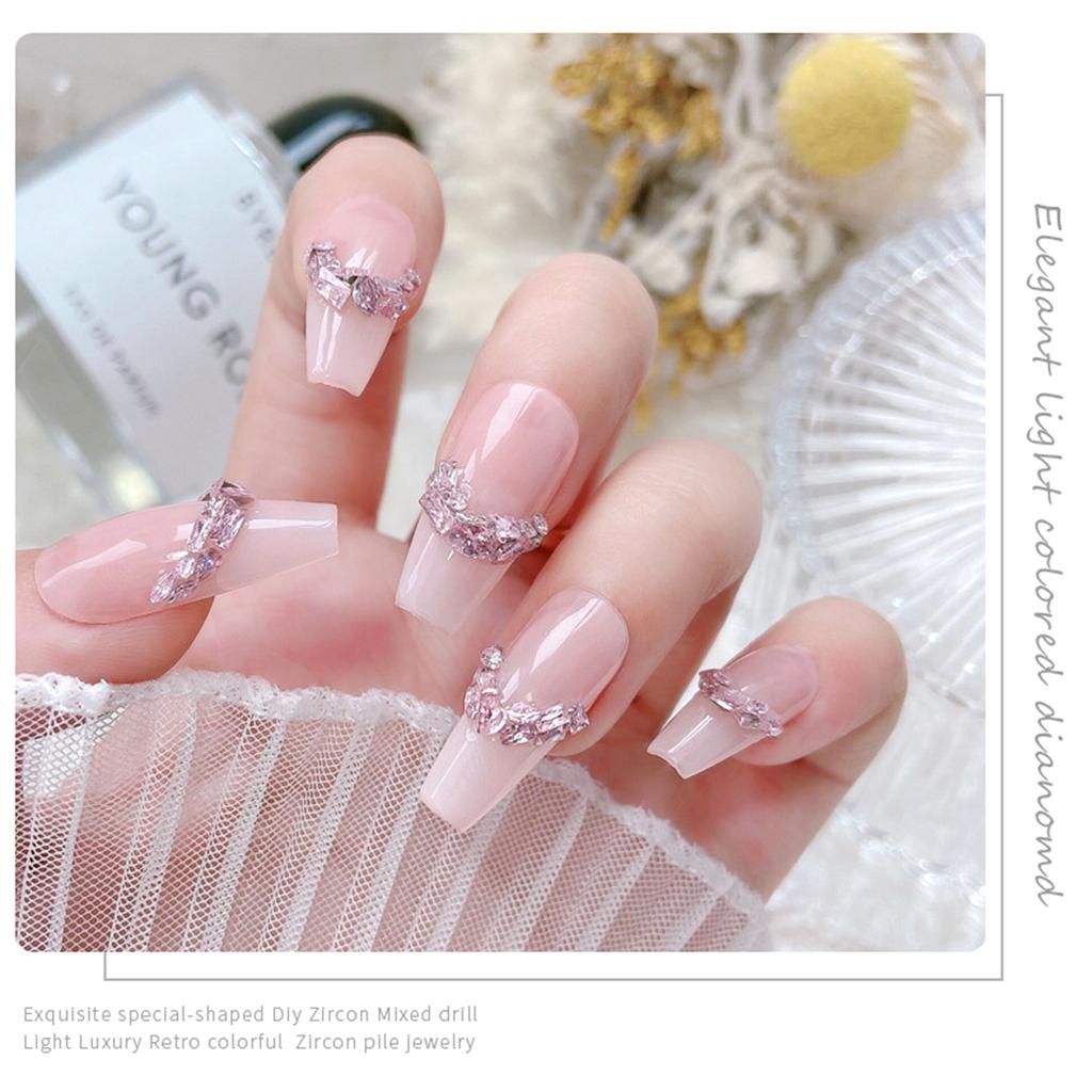 50Pcs Flatback Nail Rhinestones Mini Diamond Nail Charms 3D Crystal Gems Jewelry DIY Manicure Nail Decoration Part