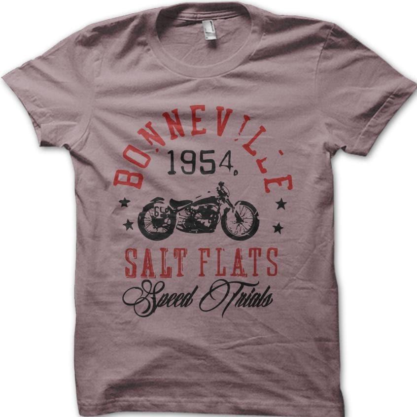 Boneville 1954 Speed Trials Vintage Biker Motorcycle Classic Biker T-Shirt 06014 S разноцветный