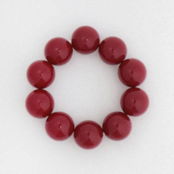 Orbit Bold Bracelet_deep red