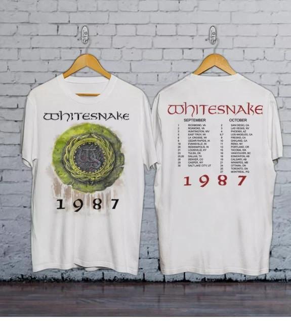 1987 Whitesnake Tour T-Shirt Unisex T-Shirt L