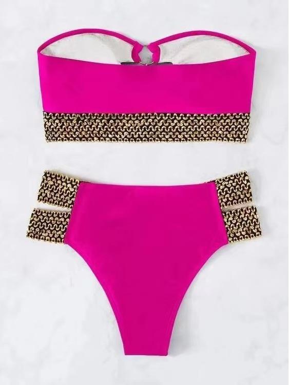2023 Sexy Hollow Beach Bikini: European & American Split Swimsuit for Women