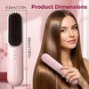 for Short Hair - 2026 Upgraded Cordless Straightening Brush with 30s Fast Heat, 4 Temperature Settings, Ionic & Ceramic Care, 4000mAh