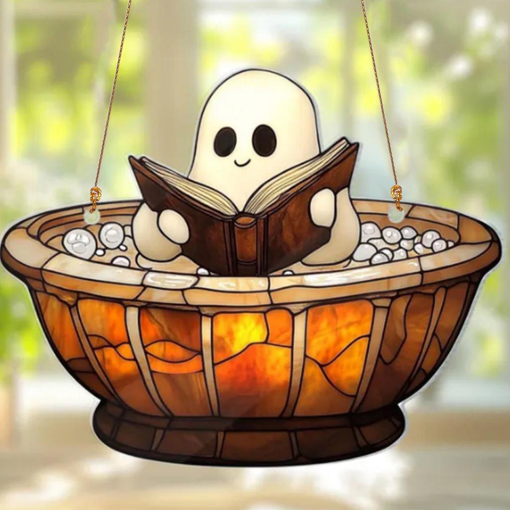 Acrylic Halloween Window Hanging Decor For Indoor Outdoor Fall Party Home Decoration Durable Unbreakable Design
