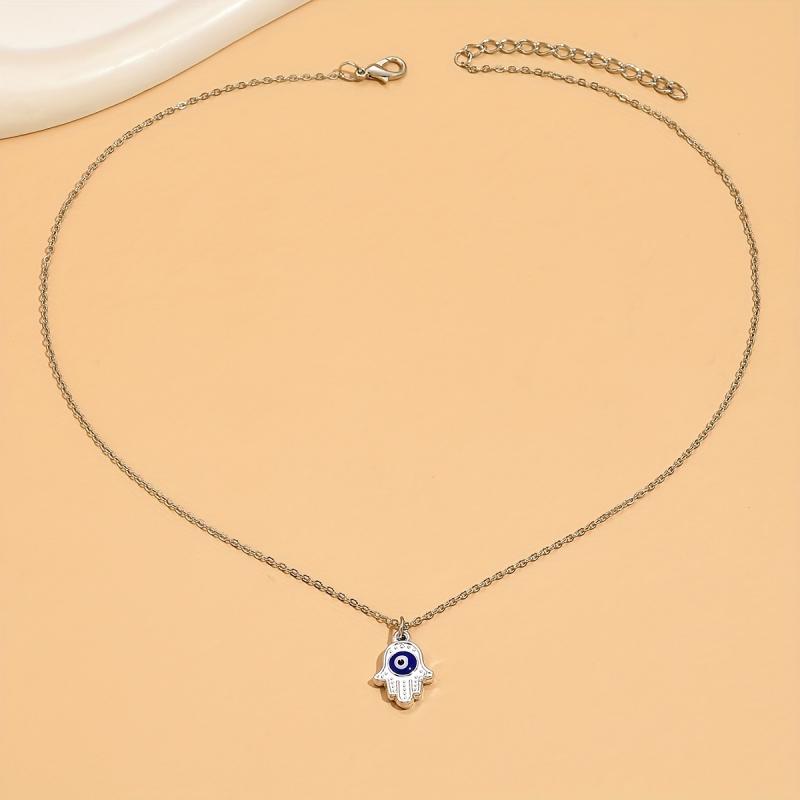 1pc Women's Simple Eye Pendant Necklace Classic Good Luck Jewelry Neck Decoration For Women