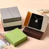 10,5x10,5x3,5CM Magnetisk Fällbar Smyckeskrin Dubbel Öppning Örhänge Halsband Ring Organizer Tjock Kraftpapper Förvaringslåda