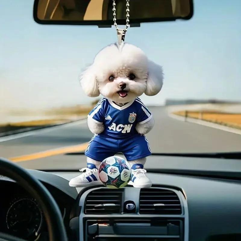 Acrylic Ballwear Teddy Dog Cars Pendant Backpack Hangings Household Product Decoration Auto Interior Decor Accessories Ornaments