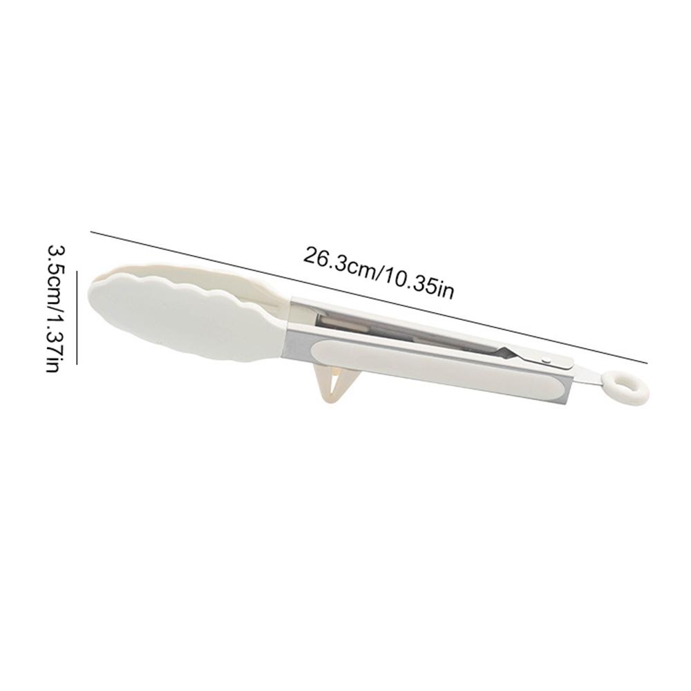 BBQ Food Clip Non-slip Stainless Steel Barbecue Bread Clip Silicone High Temperature Grill Tong Dining Bar Kitchen Accessories