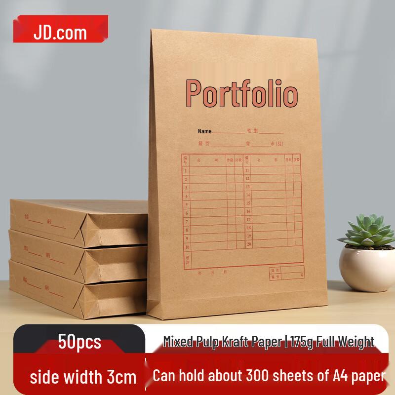 A4 Vertical Kraft Paper File Bags