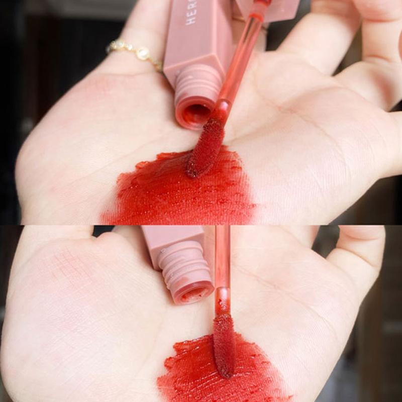 Herorange Velvet Matte Lip Gloss Glaze Waterproof Long-Lasting Liquid Lipsticks Tint Silky Texture Pigment Cosmetics