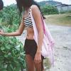 Bow Canvas Bag - Pink