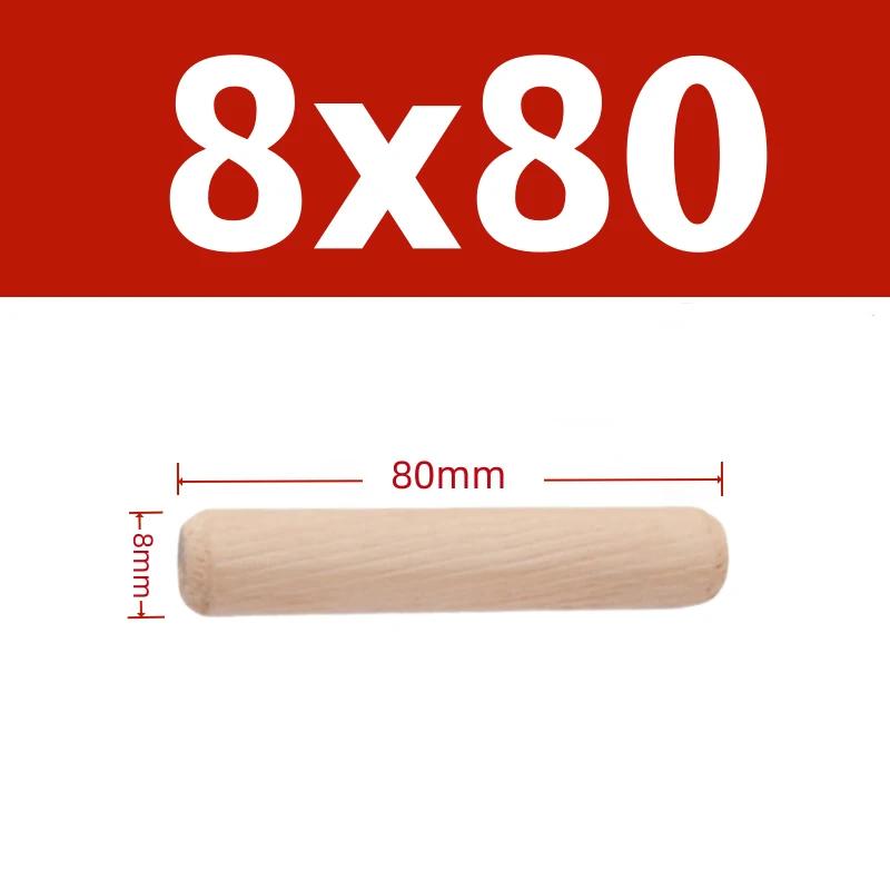 Dia 6mm 8mm 10mm Solid Wood Diagonal Round Wooden Rod Plug DIY Material Solid Wood Connectors Nail Wedge Length 30mm-100mm