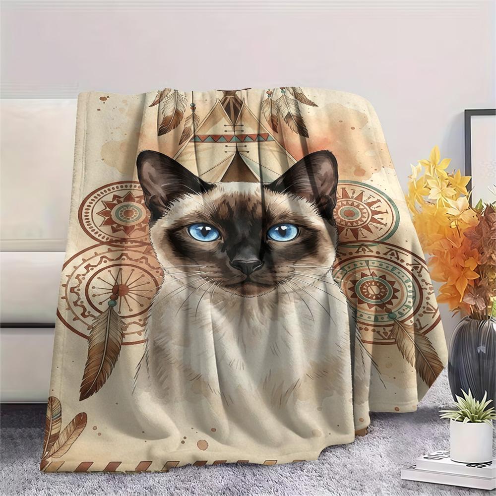 1PC Wild animals Print FlAannel Blanket, High quality Comfortable for All Seasons, Home Decor, Warmth and Comfort