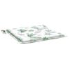 Chair Cushions 2 Pcs Leaf Pattern 40x40x4 Cm Fabric