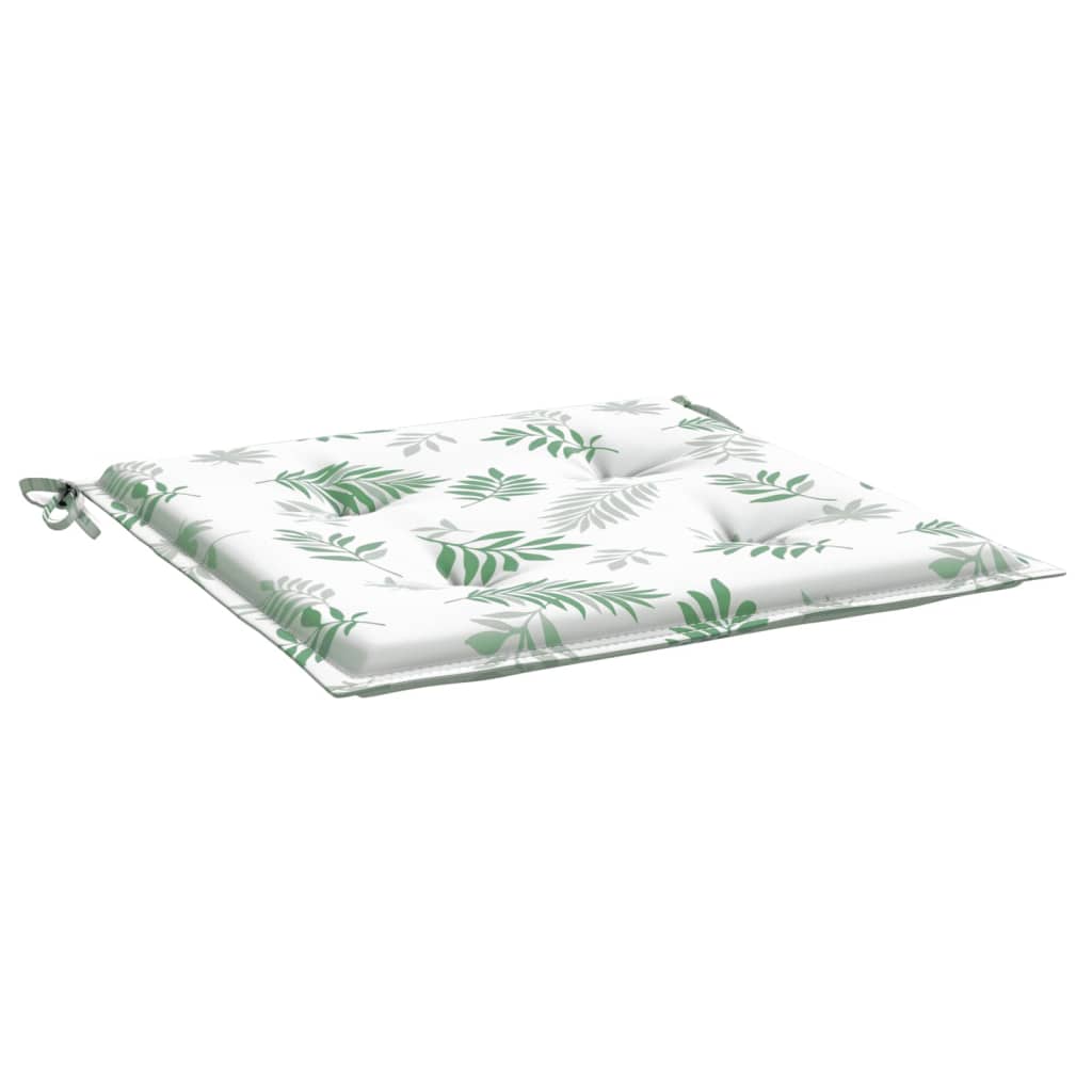 Chair Cushions 2 Pcs Leaf Pattern 40x40x4 Cm Fabric