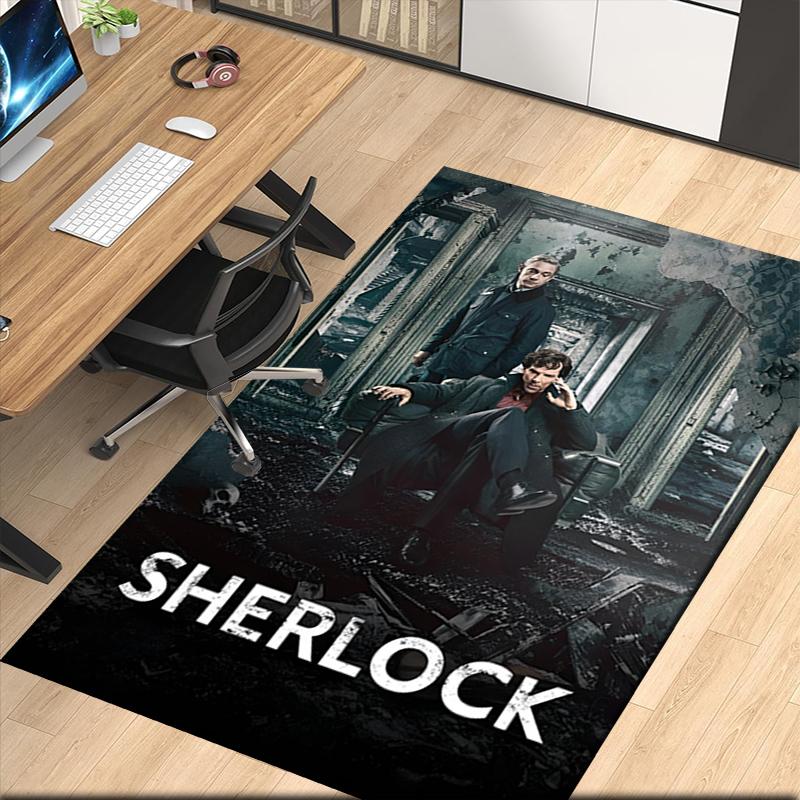 Sherlock Printed Carpetrugfor Office Chair Living Room Bedroom Kitchen Room Decor Gifts